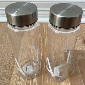 2 AG1 Athletic Greens 16 oz Shaker Bottles With Stainless Steel Lids